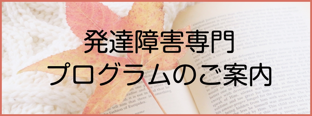 発達障害専門プログラムのご案内